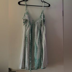 Light green tie dye arctic fox boho dress